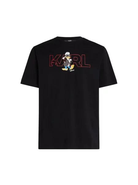 Koszulka Karl Lagerfeld z logo czarna