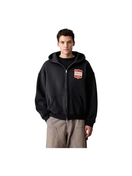 RHUDE bluza rozpinana z kapturem czarna