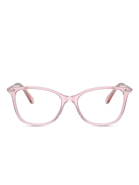 Kvadratne sunčane naočale Swarovski Eyewear s kristalima ružičasta