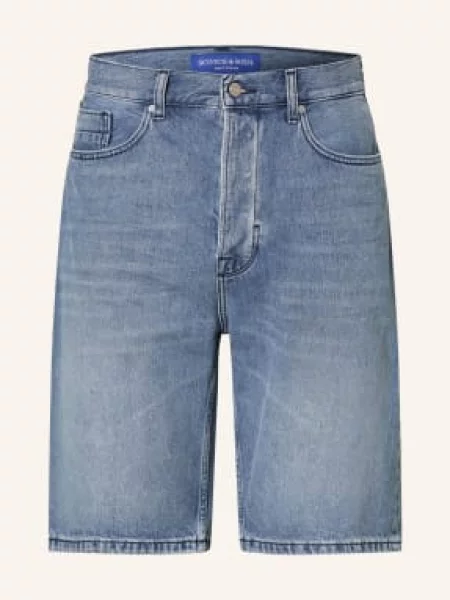 Scotch & Soda Džínové Šortky The Pitch Loose Fit navy