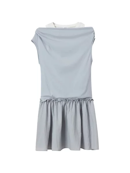 Rochie mini B+ab cu volane albastru
