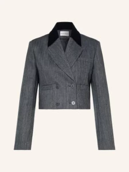 Claudie Pierlot Krótka Marynarka blau biała