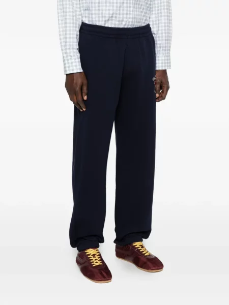 Květinové běžecké kalhoty Drôle De Monsieur modré