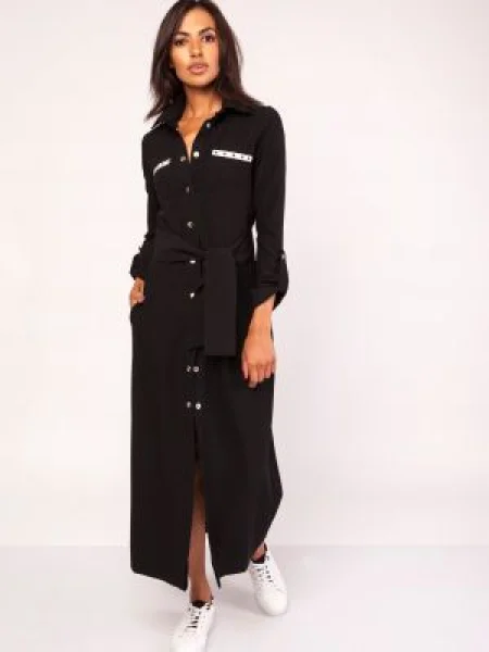 Rochie tip cămașă Lanti negru