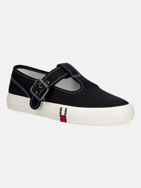 Tommy Hilfiger Teniși Archive Mary Jane negru