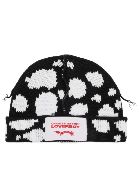 Czapka Charles Jeffrey Loverboy w grochy biała