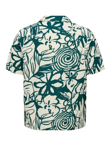 Only & Sons Cămașă Savier / verde închis bej