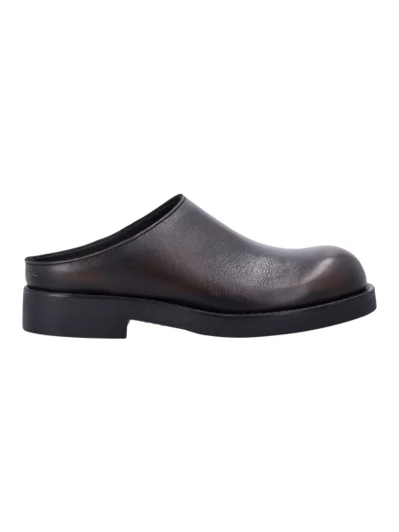 Klapki Mm6 Maison Margiela skórzane czarne