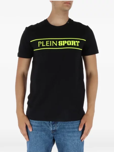 Sport póló Plein Sport nyomtatás fekete