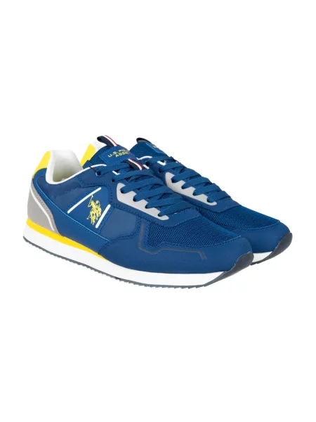 Sneakersy U.s Polo Assn. skórzane niebieskie