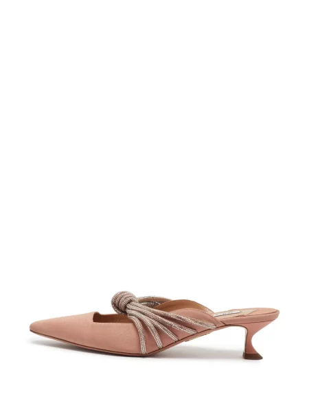Papuci tip mules Aquazzura roz