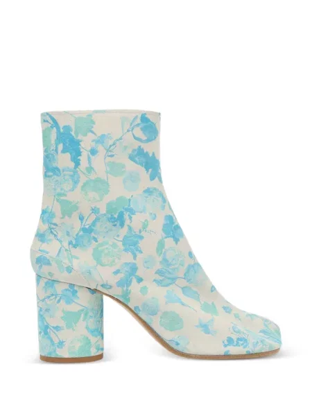 Botine Maison Margiela cu model floral albastru