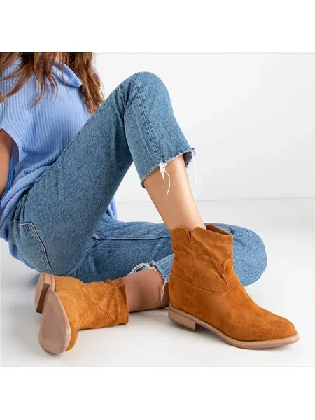 Botine Resti cu pană cowboy albastru