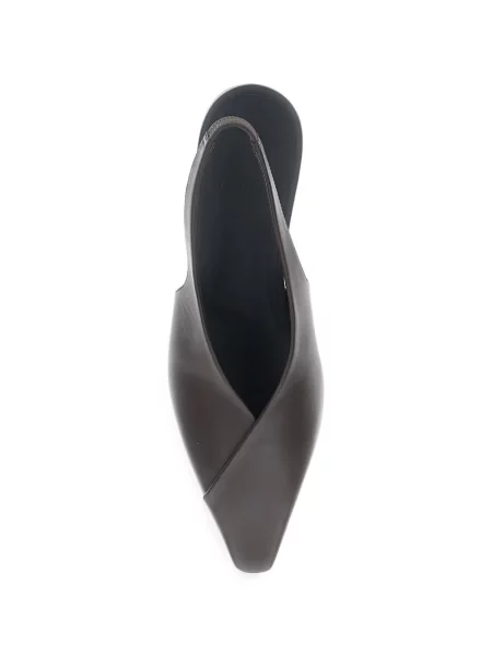 Pantofi cu toc Brunello Cucinelli slingback maro