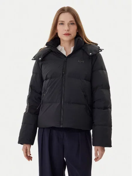 Пухова куртка Lacoste зимова чорний