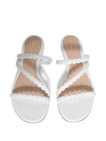 Papuci Gianvito Rossi din piele alb