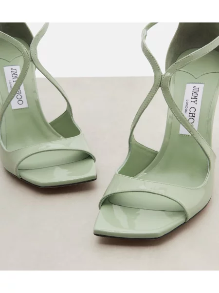 Sandale Jimmy Choo din piele de lac verde