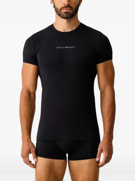 Tricou Emporio Armani cu imagine negru