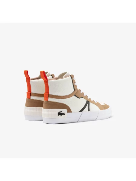 Lacoste Skórzane Sneakersy Mid beżowy