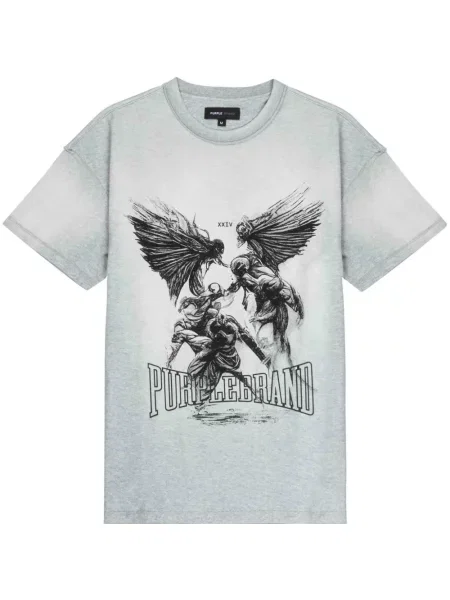 Tricou Purple Brand cu imagine gri