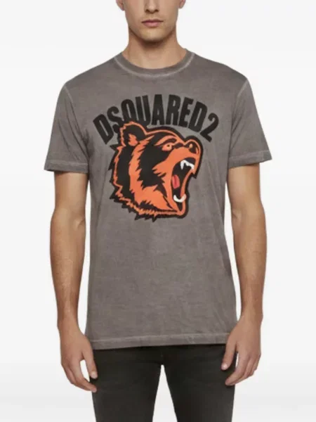 Tricou Dsquared2 cu imagine gri