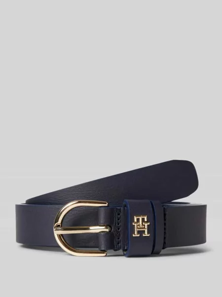 Tommy Hilfiger pasek skórzany Kobiety skóra niebieski jednolity 85 granatowy