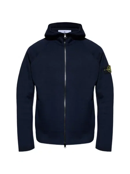 Hanorac cu glugă Stone Island cu strasuri albastru