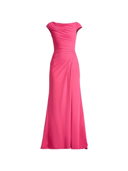 Rochie Tadashi Shoji drapată de costum roz