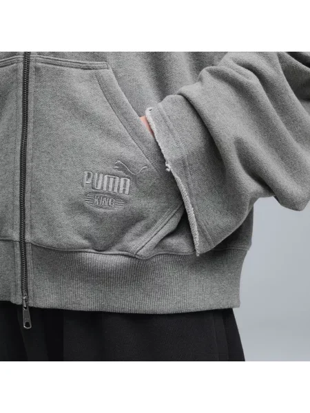 PUMA rozpinana bluza oversize KING Odzież S szary