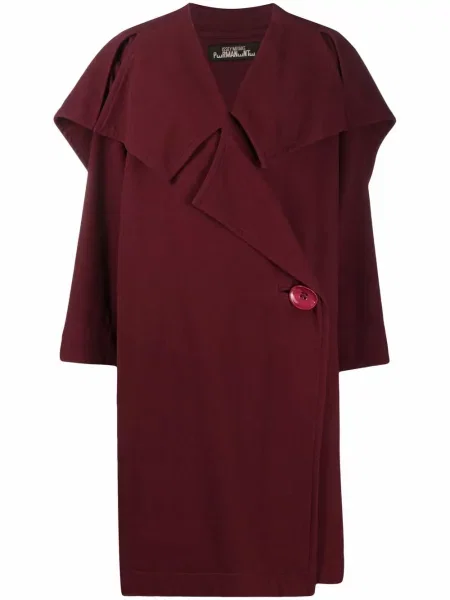 Plisovaný kabát Issey Miyake Pre-owned červený