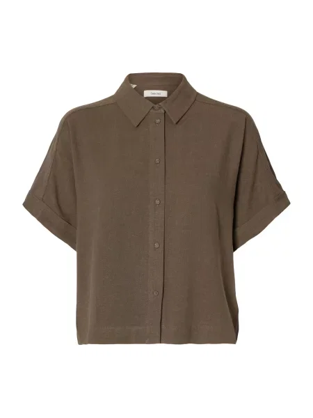 SELECTED Bluză SLFVIVA ciocolatiu