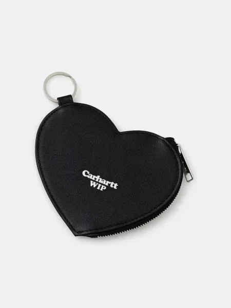 Carhartt WIP Hartt Coin Wallet πορτοφόλι δερμάτινο ανδρικό μαύρο