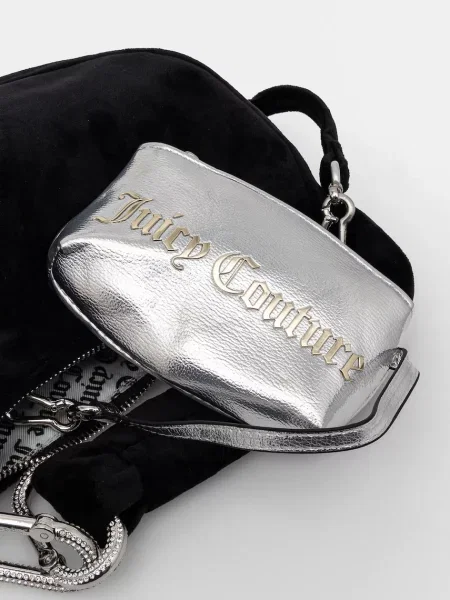 Juicy Couture női velúr hobo táska Blossom fekete