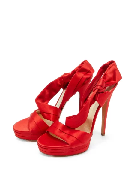 Sandale Casadei cu funde slingback roșu