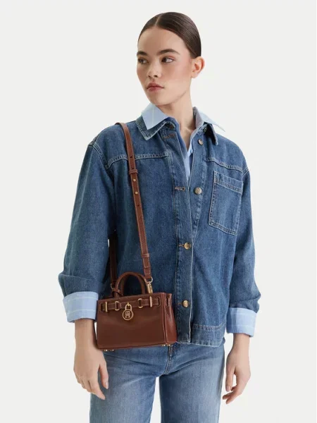 TOMMY HILFIGER Kabelka koňaková hnedá