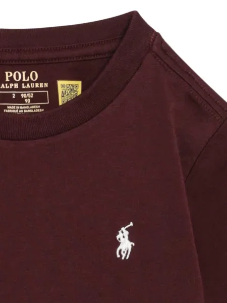 Koszulka polo dziecięca Polo Ralph Lauren brązowa