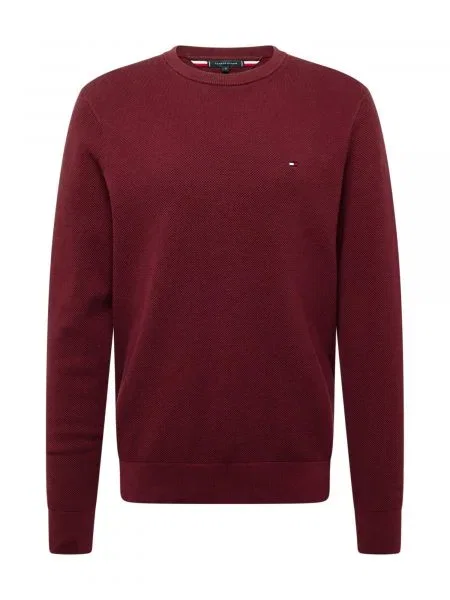 Tommy Hilfiger Pulover Vișiniu roșu