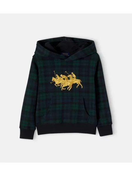 Gyerek kapucnis melegítő felső Polo Ralph Lauren zöld