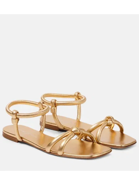Sandale Gianvito Rossi din piele auriu