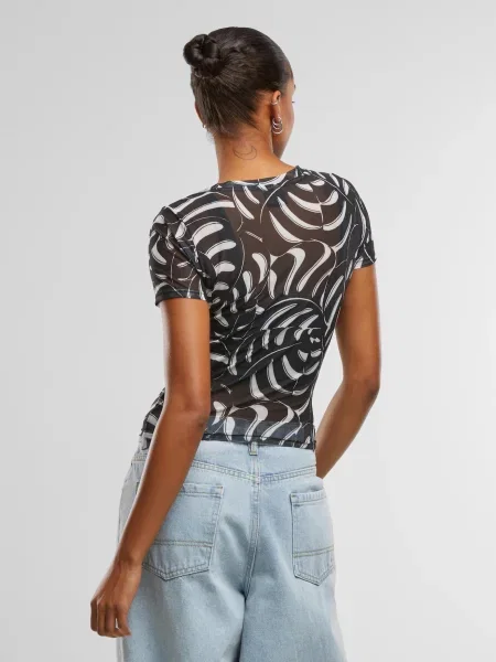 Urban Classics Tricou negru alb