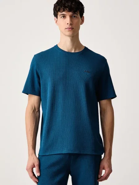 BOSS BLACK Tricou Waffle violet