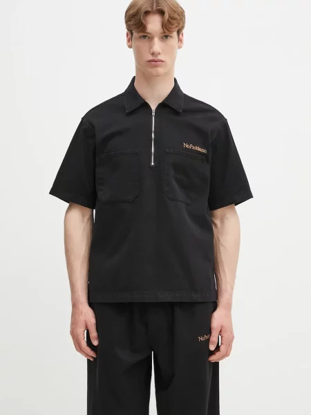 No Problemo polo de Mini Problemo SS Work Shirt Twill negru