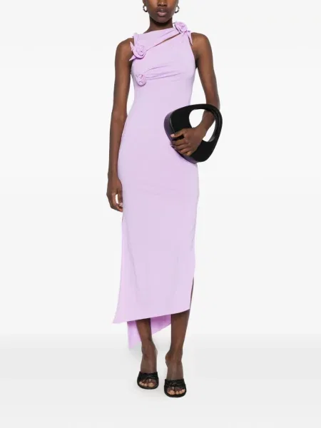 Rochie midi Coperni cu model floral până la genunchi de costum violet