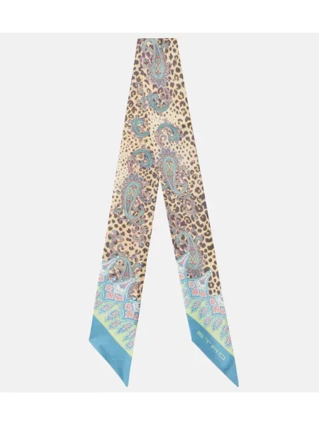 Svilen šal Etro s paisley potiskom