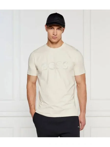 BOSS GREEN Póló Jagged | Relaxed fit | stretch zöld