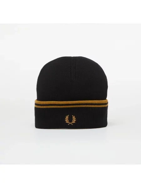 Fred Perry beanie kapa z volno črna