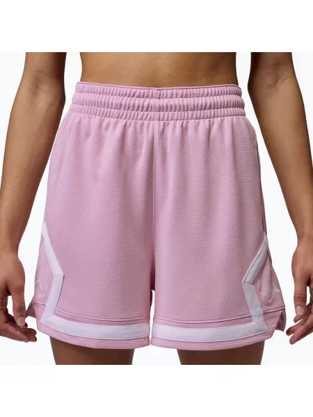 Pantaloni scurți de baschet pentru femei Nike Jordan Sport Diamond 4" iced carmine/iced carmine/white/white alb
