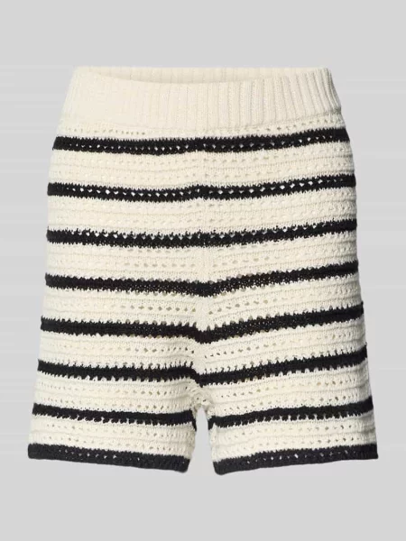 Bermudy z elastycznym pasem model ‘Heinke’ Edited białe