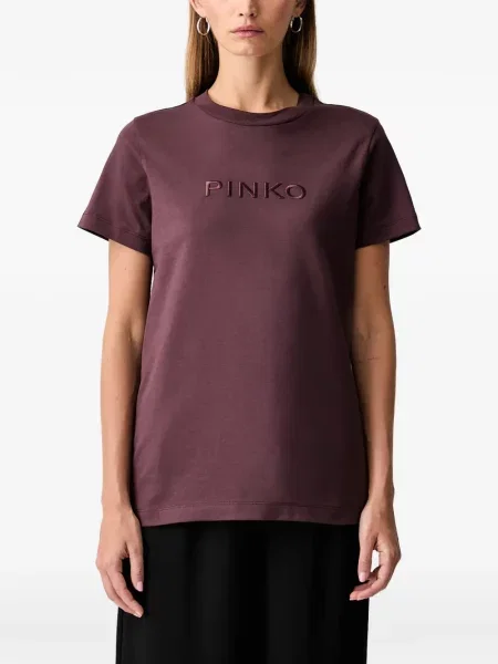 Tricou Pinko cu broderie roșu