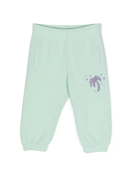 Spodnie dziecięce Palm Angels zielone
